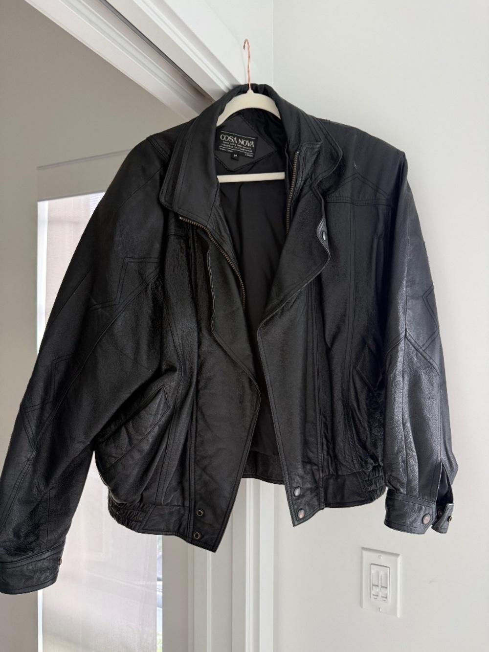 Leather jacket oversized